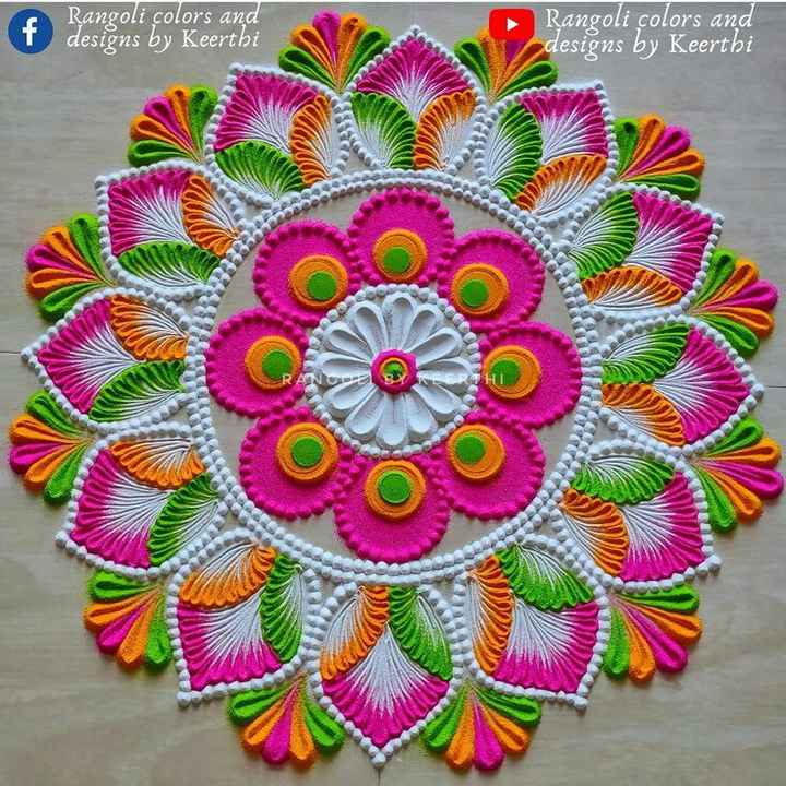 Rangoli colors and designs by Keerthi 