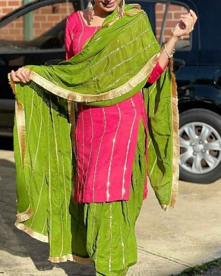 Mugdha Dresses Heavy Dupatta Mehndi Colour Suit Combination