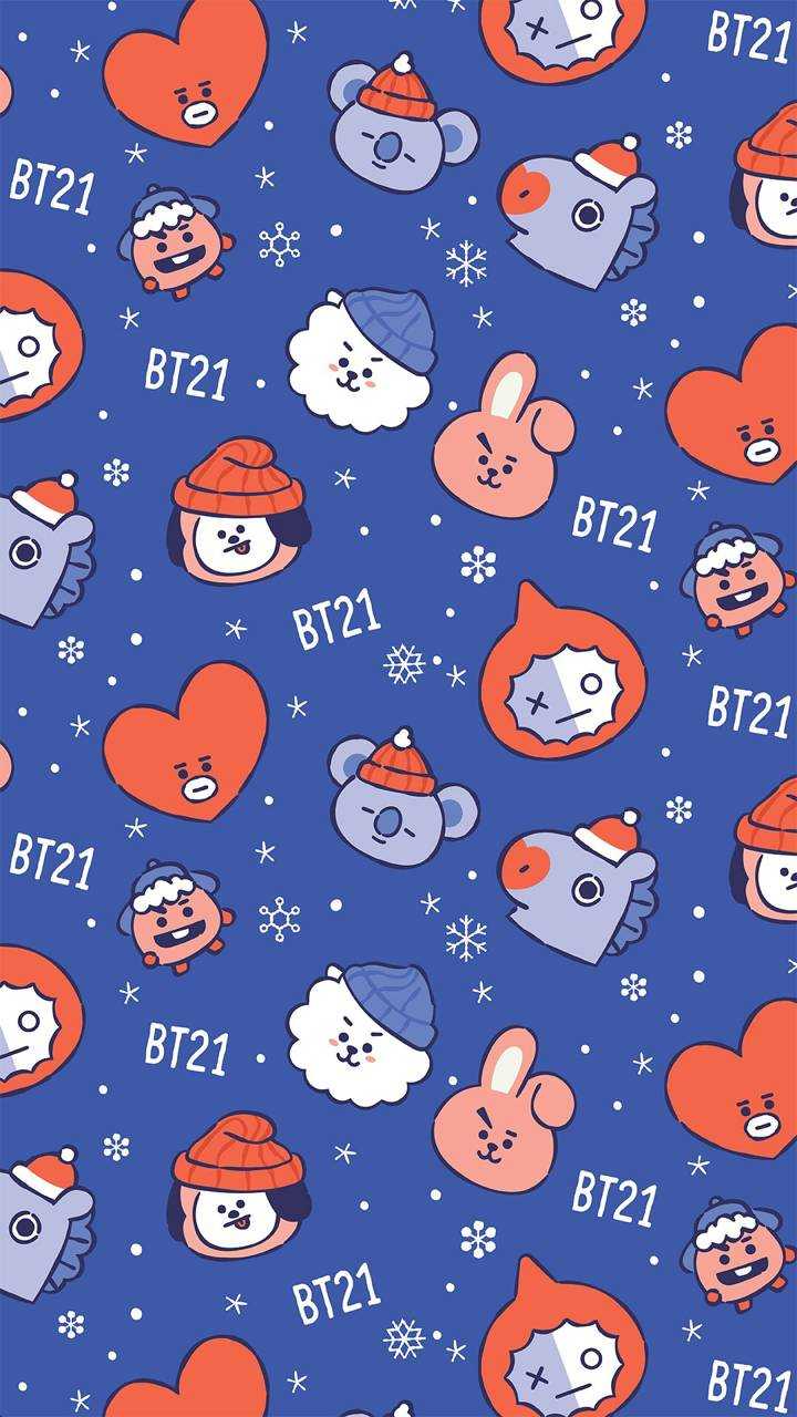 BTS bt21 cartoon glitter kpop patterns HD phone wallpaper  Peakpx