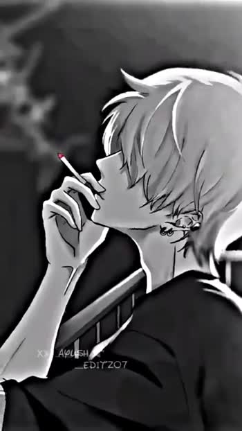 Download A Man Is Smoking A Cigarette In An Anime Wallpaper | Wallpapers.com