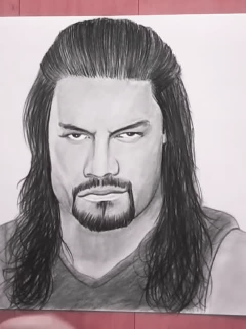 Roman Reigns Sketch with Ink Pen  IhaanRtist  Drawings  Illustration  People  Figures Sports Figures Wrestling  ArtPal