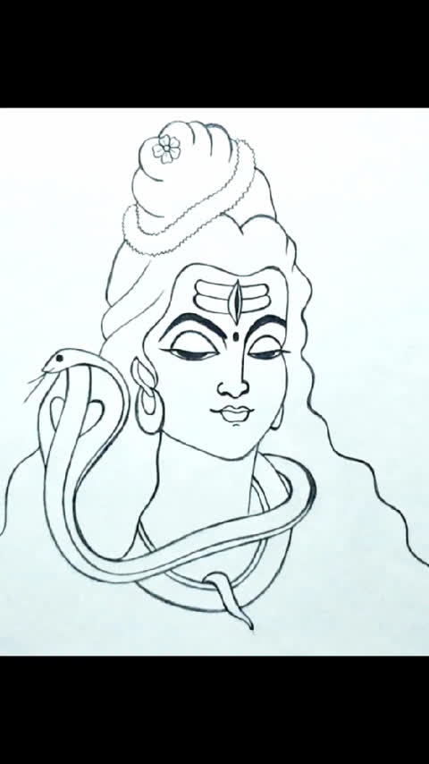Mahadev Drawing #Mahadev Easy Drawing Step By Step Images • ananya  (@1225696176ananya) on ShareChat