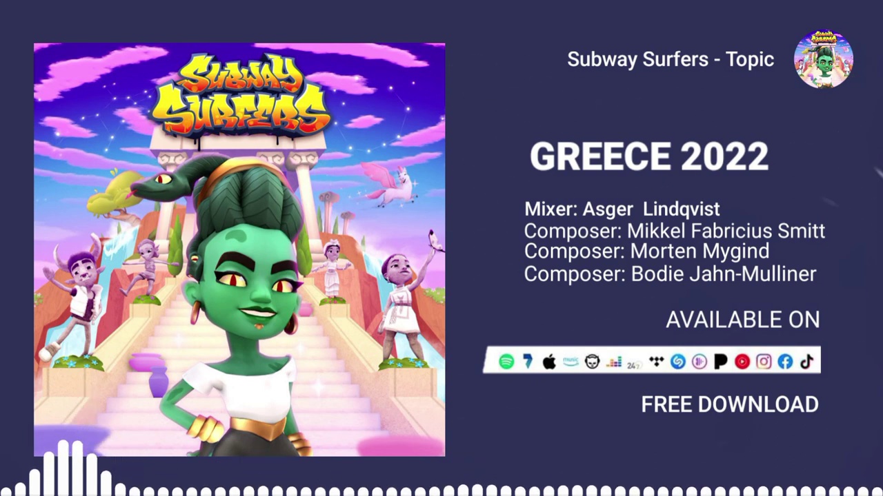 Subway Surfers Greece 2022 Soundtrack Original [OFFICIAL] 