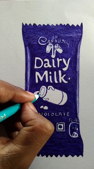 How to Draw DAIRY MILK CHAKLET DRAWING Step by Step - YouTube