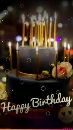 Happy Birthday GIF for Kavya with Birthday Cake and Lit Candles — Download  on Funimada.com