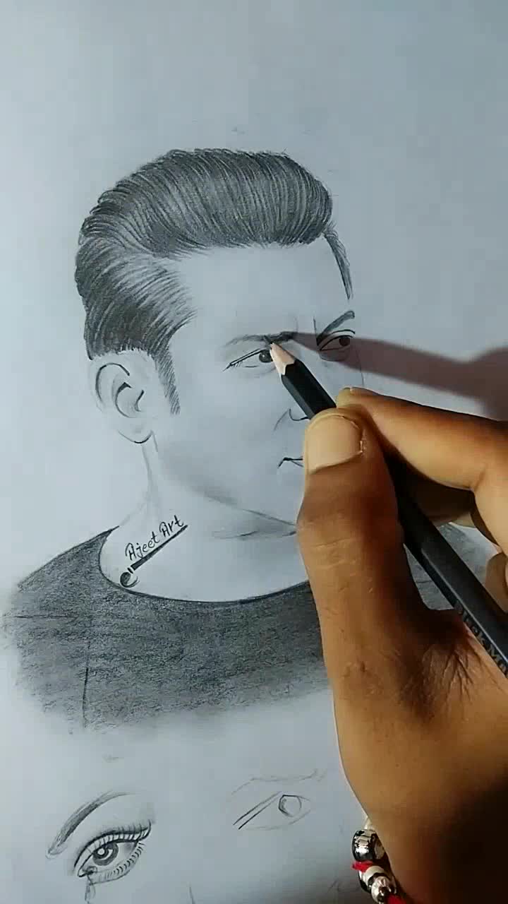 DEBJ ART - #27 pen sketch: Salman Khan , paper : A4 drawing video  https://youtu.be/yDF64wcowTc | Facebook
