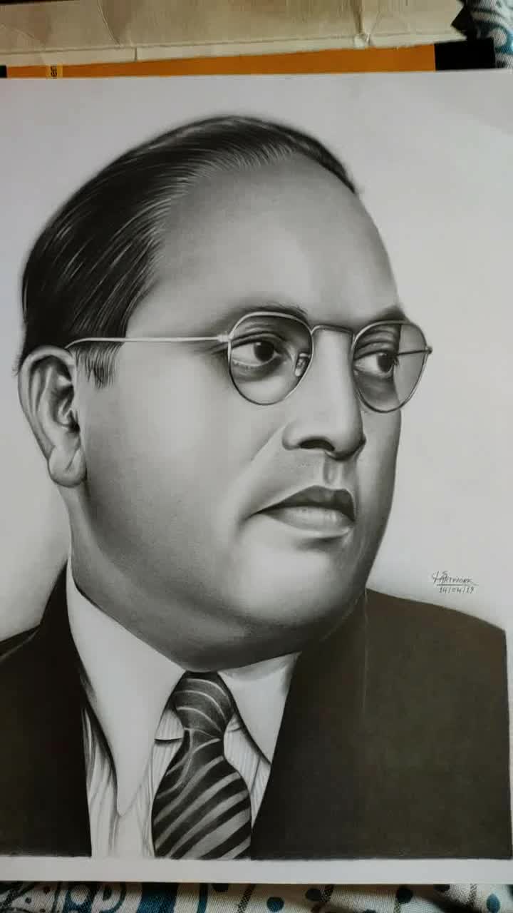 Dr Babasaheb Ambedkar Portrait Sketch Editorial Photo  Image of pencil  babasaheb 191617271