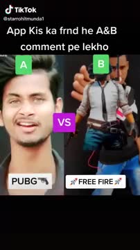 pubg vs free fire free fire vs pabg #pubg vs free fire #pubg #free fire  #pubg&free fire video Chumki roy - ShareChat - Funny, Romantic, Videos,  Shayari, Quotes