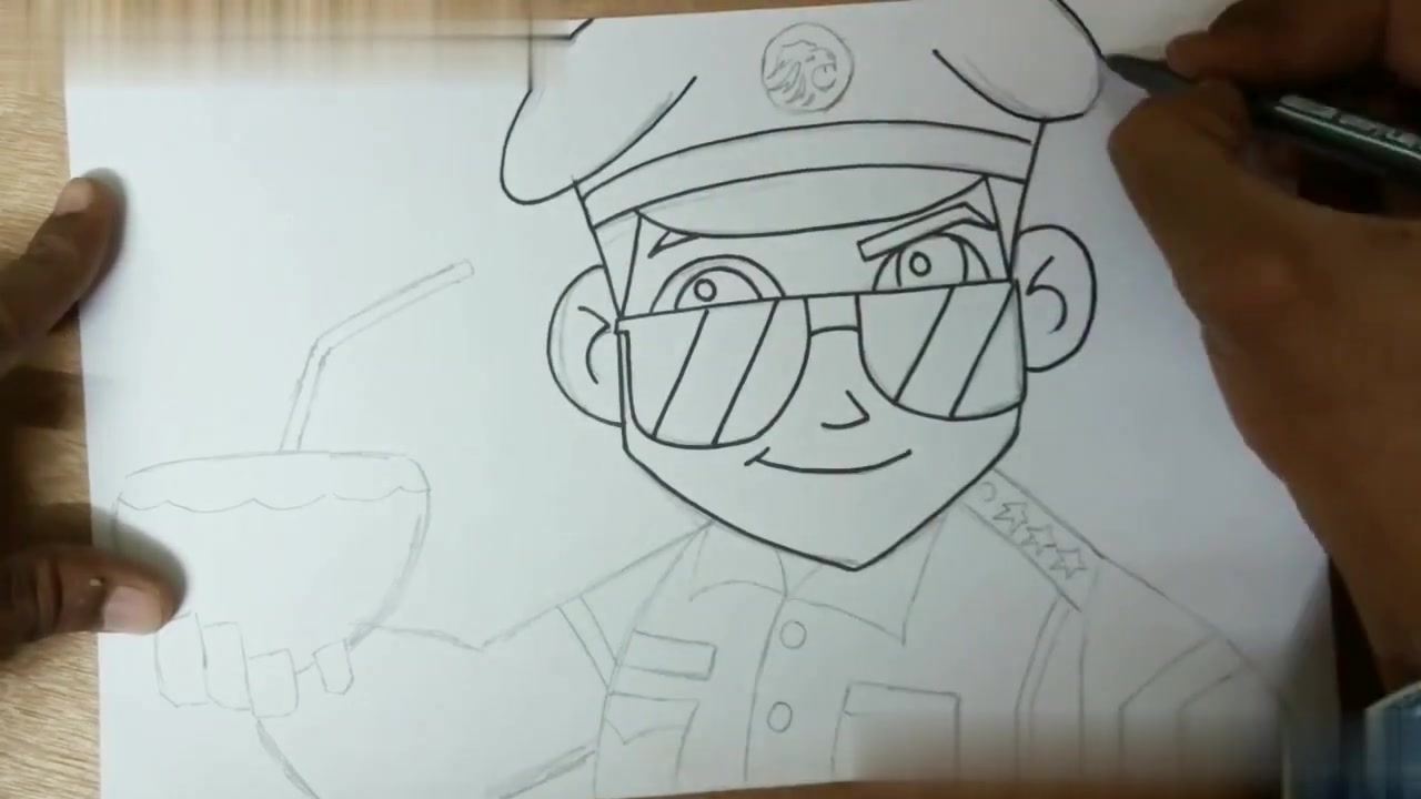 How to draw Little Singham