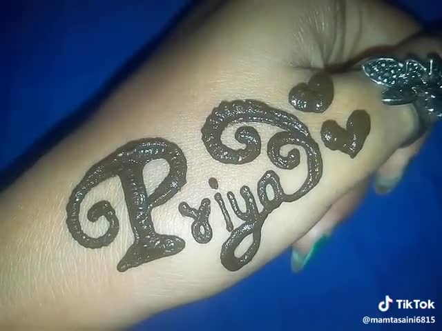 सई रम वनद  on Instagram Priya name tattoo   any tattoo inquiries My whatsapp no 9168582432 hurry now guys   mdtattoossairamvinod mdtatoos