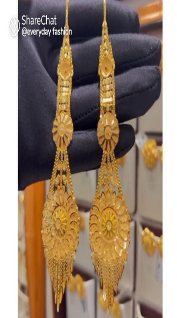 Gold earring hot sale jhala design