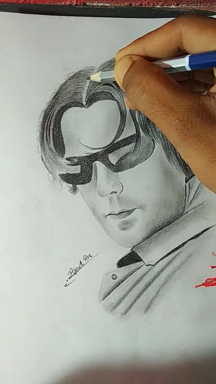 Black & White Salman Khan Realistic Pencil Sketch, Size: A4 Size