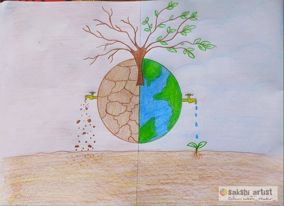 drawing pictures of save water