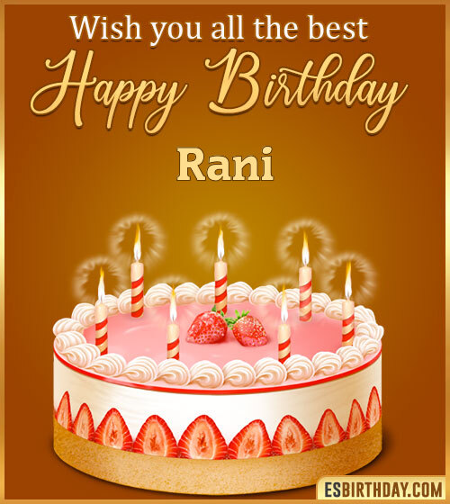 Happy Birthday rani Cake Images