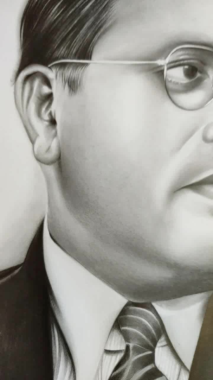 Dr BR Ambedkar Drawing  How to draw DR Babasaheb Ambedkar easily   Easy step by step  YouTube