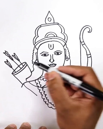 Shri ram drawing tutorial || lord shri ram drawing step by step || Ram  Navami drawing - YouTube