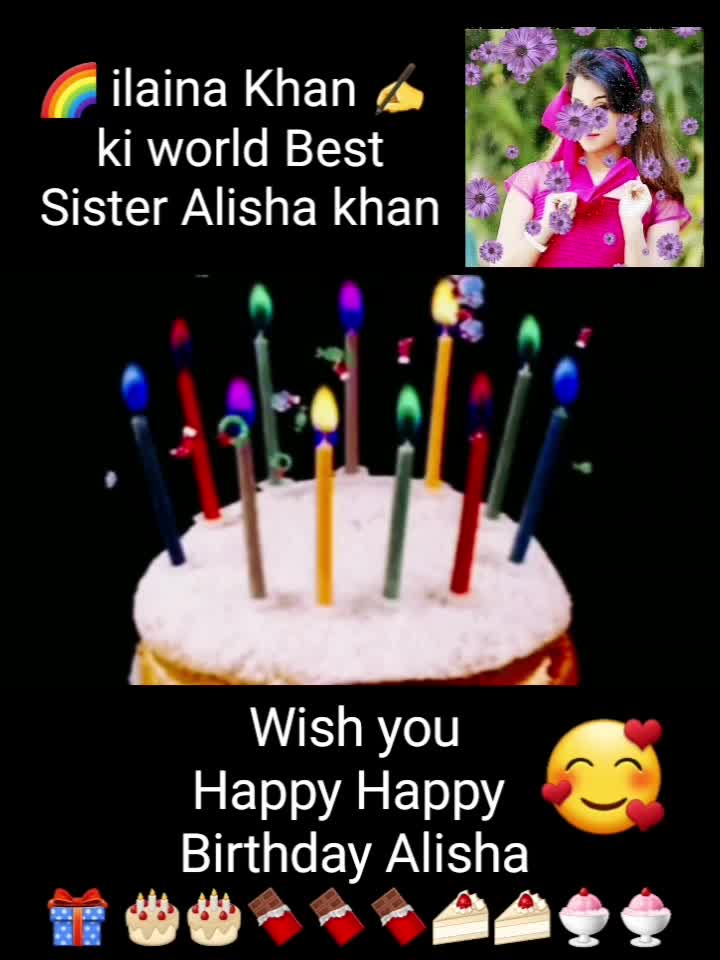 Happy Birthday alisha Cake Images