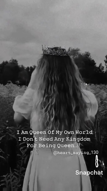 I'm the queen of my own little world! #Quoteoftheday #queen