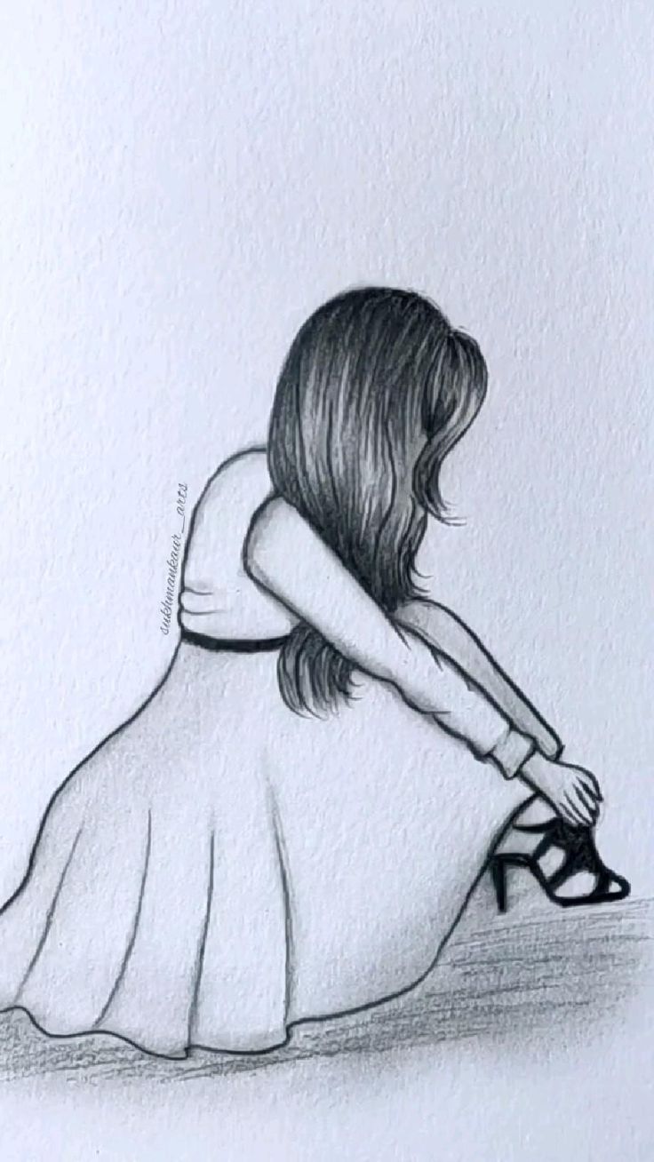 Girl Art # pencil art Images • ritika (@queen_off_devil) on ShareChat