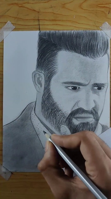 SK - Jr.NTR,(Movie Star from Southern India) Likeness sketch