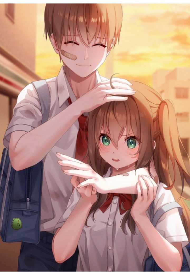 cute anime romance hug