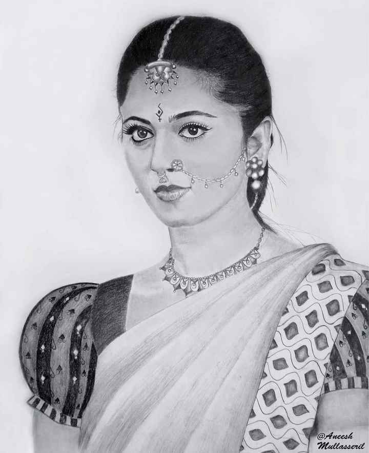 Portrait of Anushka Shetty Prabhas by Jeetrts on Stars Portraits