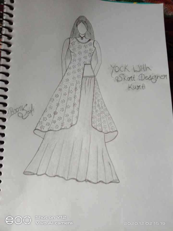 Kurti sketch outlet