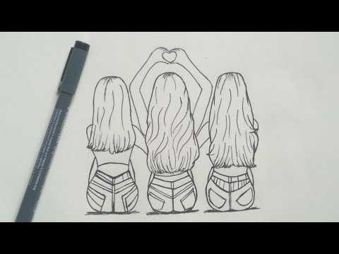 BFF Drawing 👩‍️‍💋‍👩👨‍️‍💋‍👨 / Easy Drawing For Beginners — Yandex  video arama