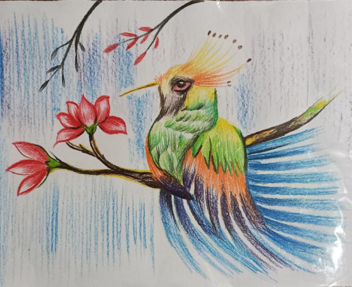 Buy Beautiful colour pencil drawing Online @ ₹3500 from ShopClues