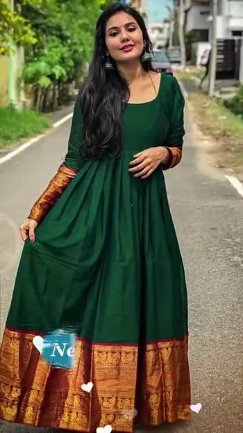 New Gowns Silk South Indian Long Frocks Anarkali Fullstiched