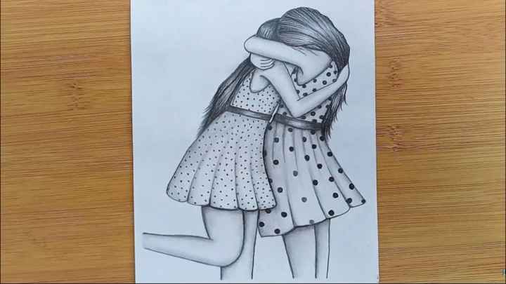 Friendship Day drawing with pencil sketchStep by step  YouTube
