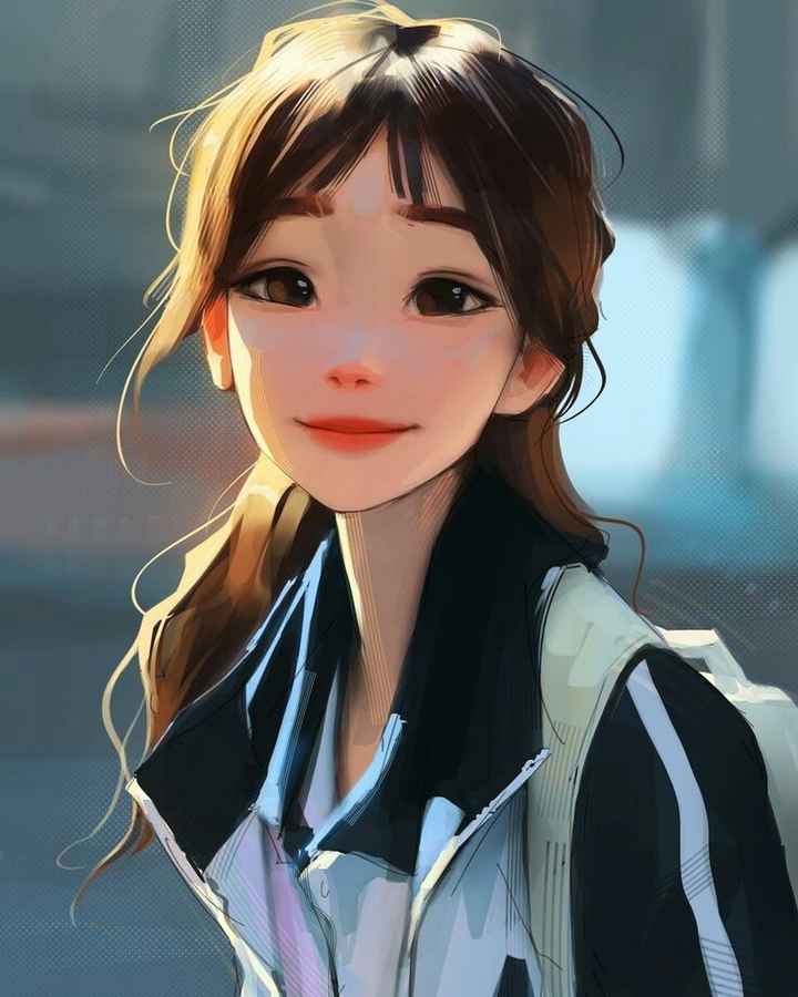 Girls Animated Dp Images • jane_kim💙 (@53853945) on ShareChat