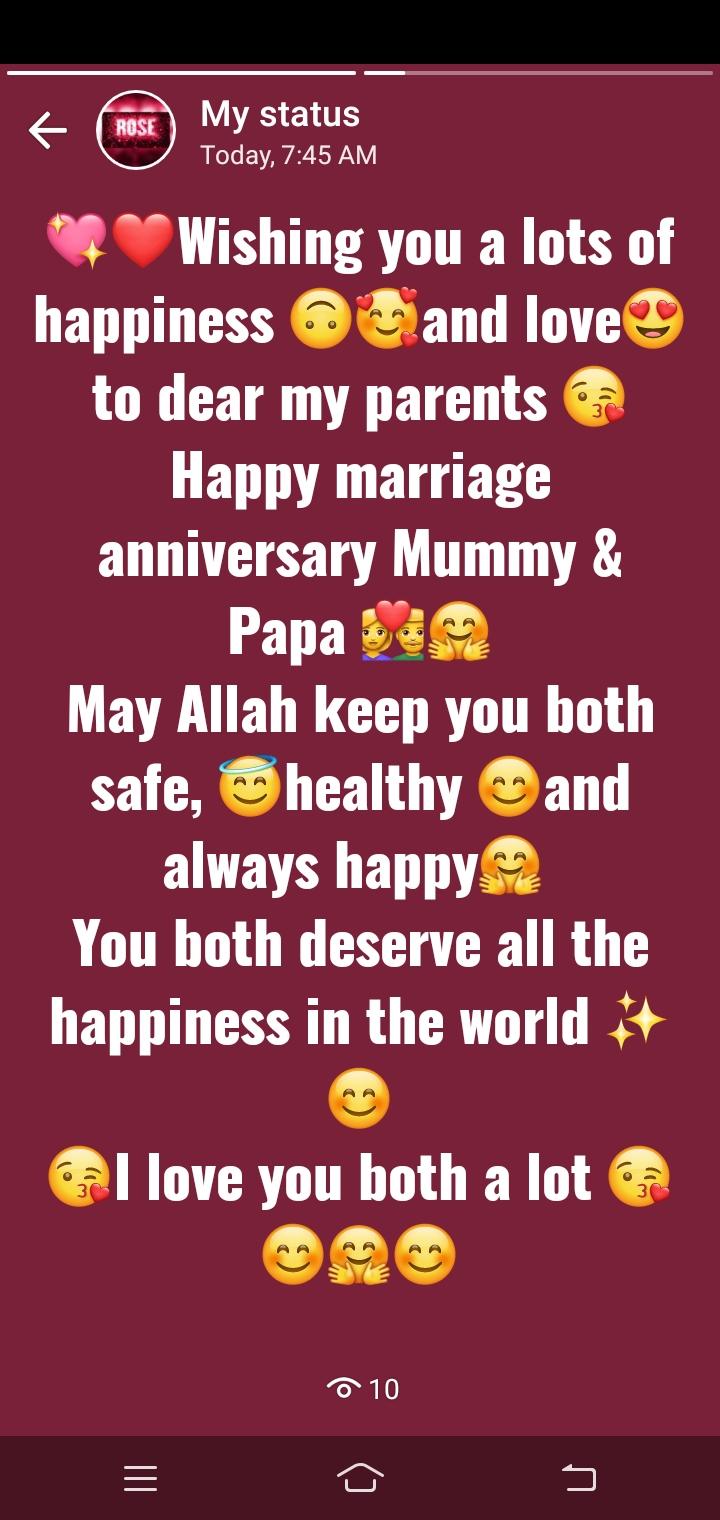 Happy Anniversary mom dad • ShareChat Photos and Videos