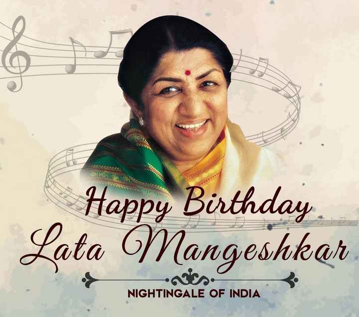Happy Birthday Lata Mangeshkar Images • Manish (@1manishkumar) on ShareChat