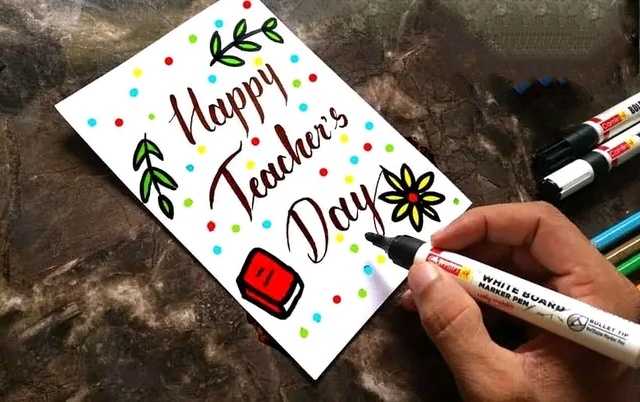 Teacher's Day Card Drawing (Very Easy) with Oil Pastels for beginners -  Step by Step - YouTube | Card drawing, Teachers day card, Oil pastel colours
