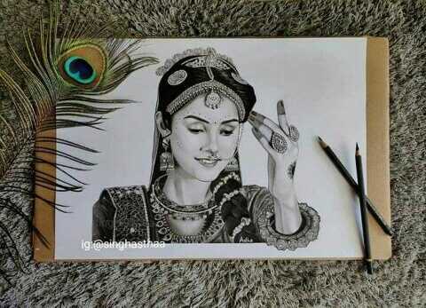 Mallika Singh Sketch Drawing Easy Step by Step