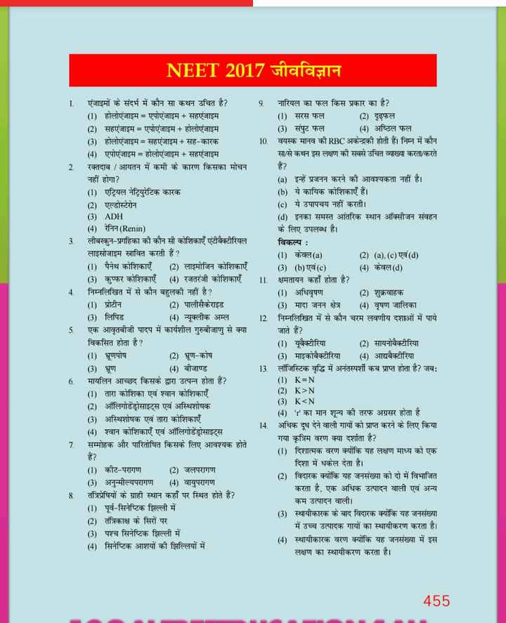 Medical Course Daily current affairs Neet exam BIo questions AIIMS