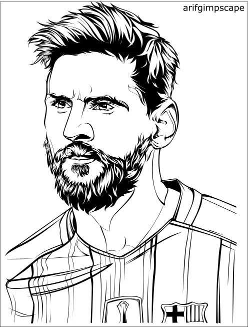 Milt Kahl Pencil Sketch of Lionel Messi · Creative Fabrica