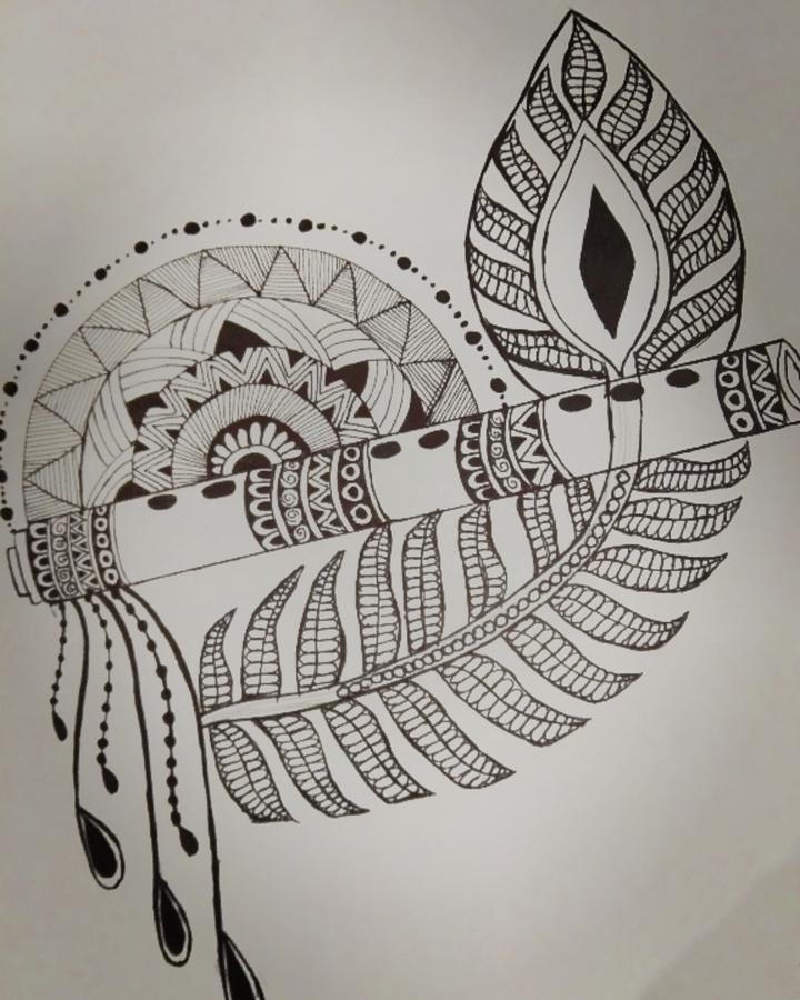 How To Draw Kalamkari Embroidery Saree Design Motif  YouTube