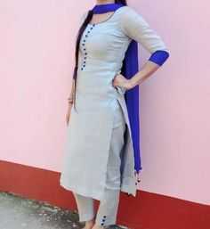 Buy Poshak Silk Salwar suit  Brown Chanderi Kurti with plazo for women   Punjabi Patiala suit for Women L l at Amazonin