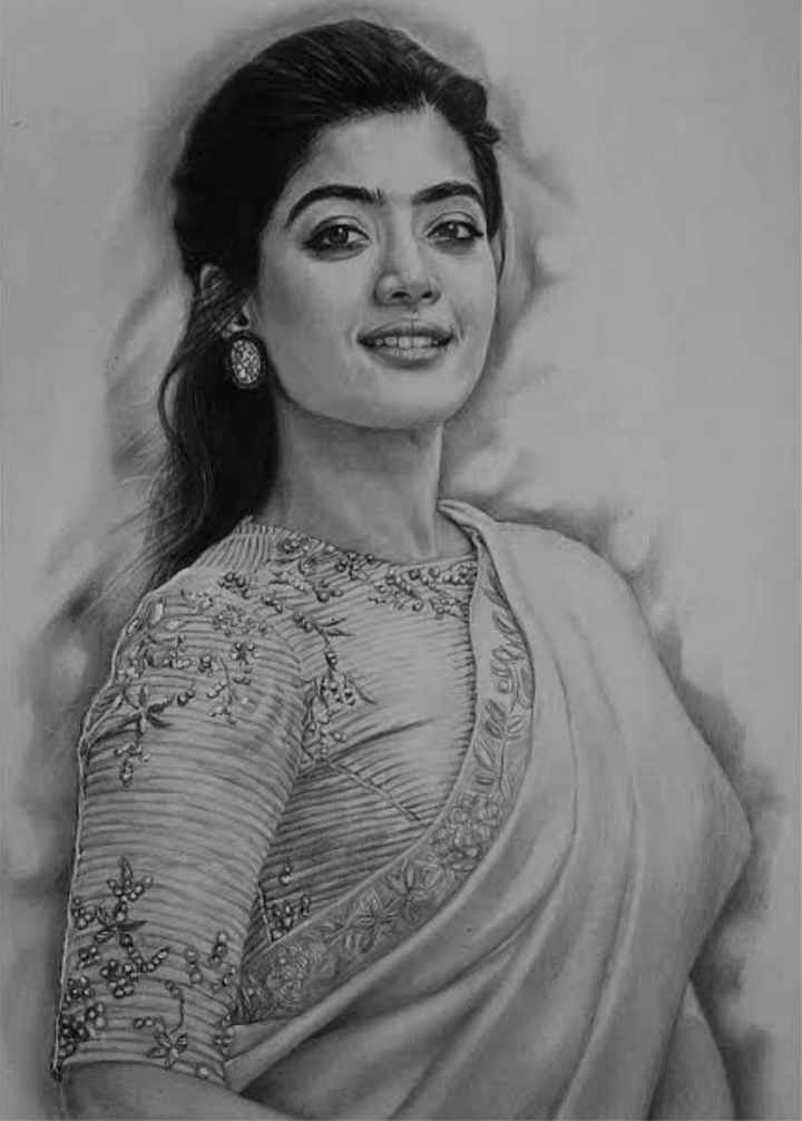 Sujalgupta1111 - Pencil sketch of Rashmika Mandanna | Facebook