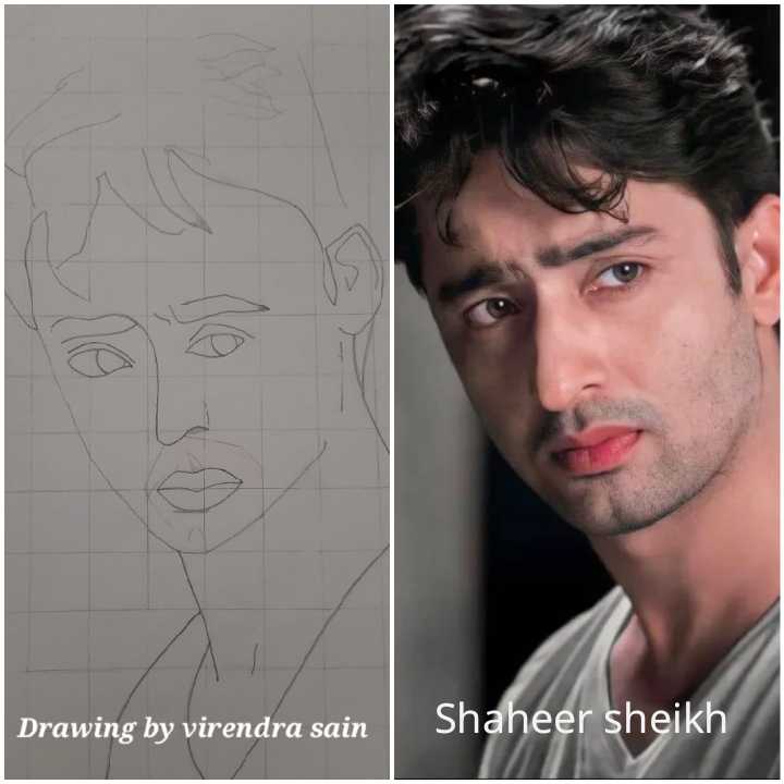 Shaheer Sheikh is back with another throwback photo a fanmade sketch