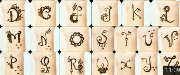 26 Stunning Mehndi Designs For Each Alphabet 2023  Fabbon