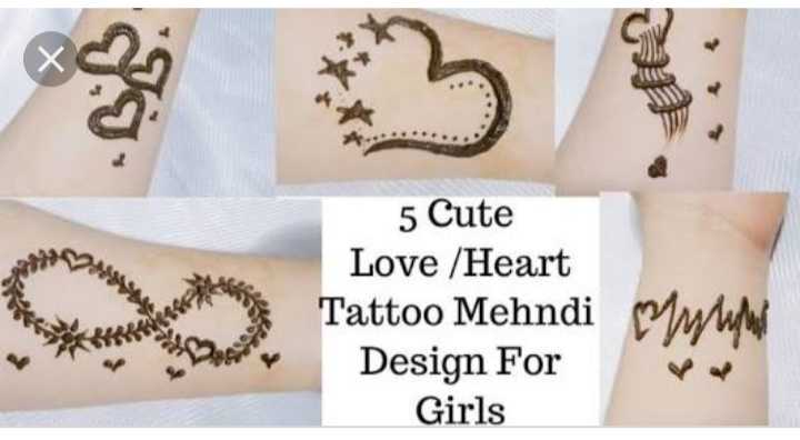 New Heart Tattoo With MB Letters Henna Mehndi Design For Back Hands    TikTok
