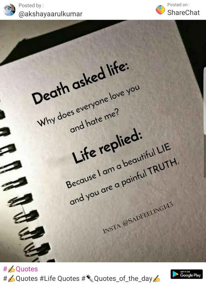 life asked death quote