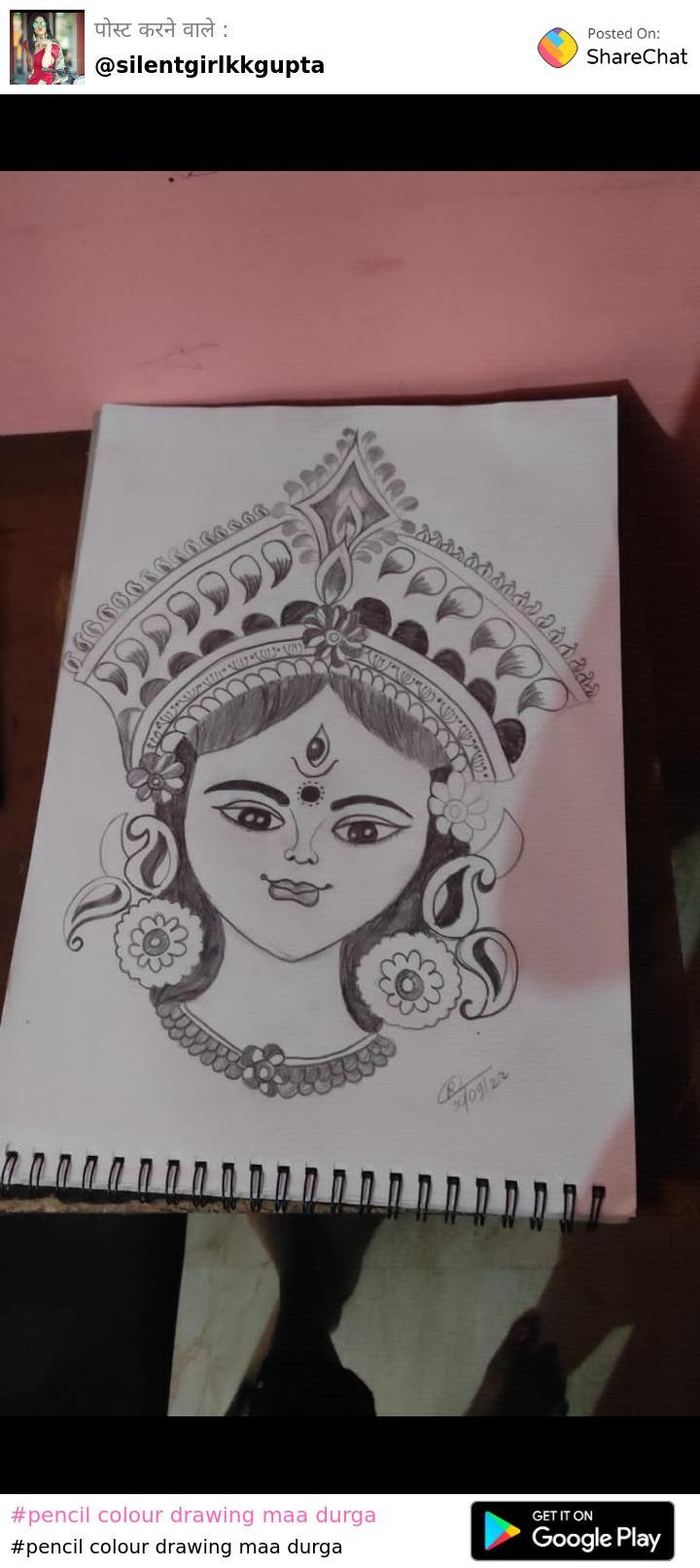 How to Draw Navratri goddess Kanaka durga with Tiger Drawing Step by Step  for Kids - video Dailymotion
