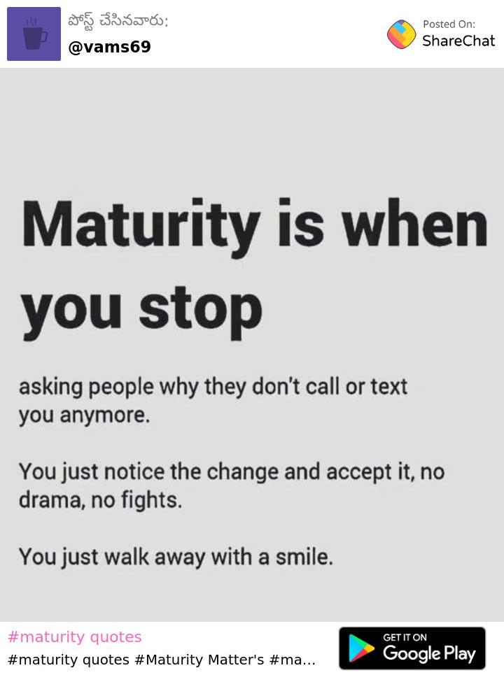 maturity quotes and sayings