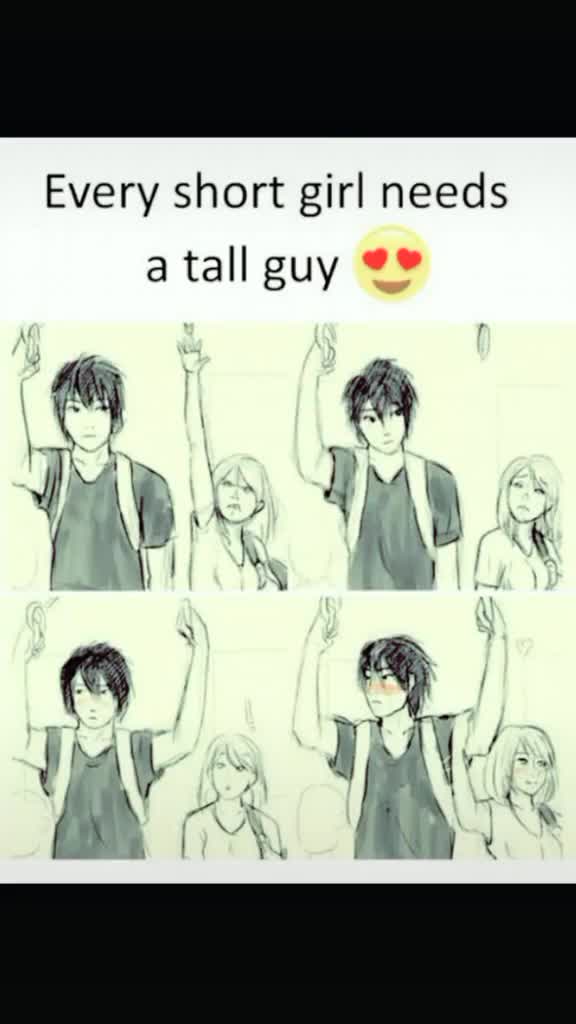 tall boy short girl couple cartoon