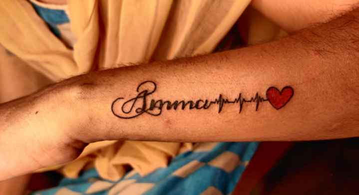 Amma with 3D Heart Tattoo  Wings Tattoo Studio Sirsi  Facebook
