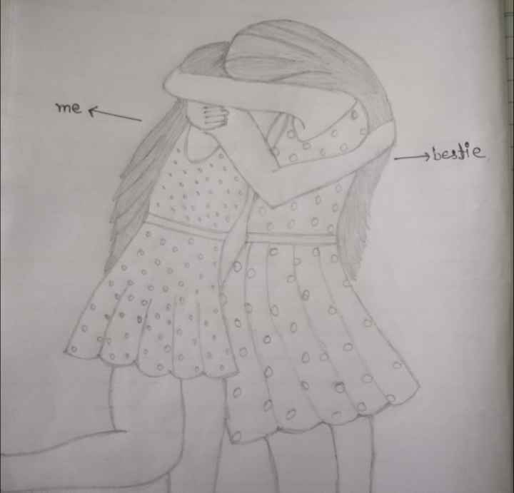 Friendship Sketch Drawing Best  Drawing Skill